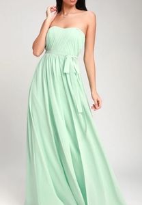 Lulu's Be In Love Strapless Dress - Seafoam Green